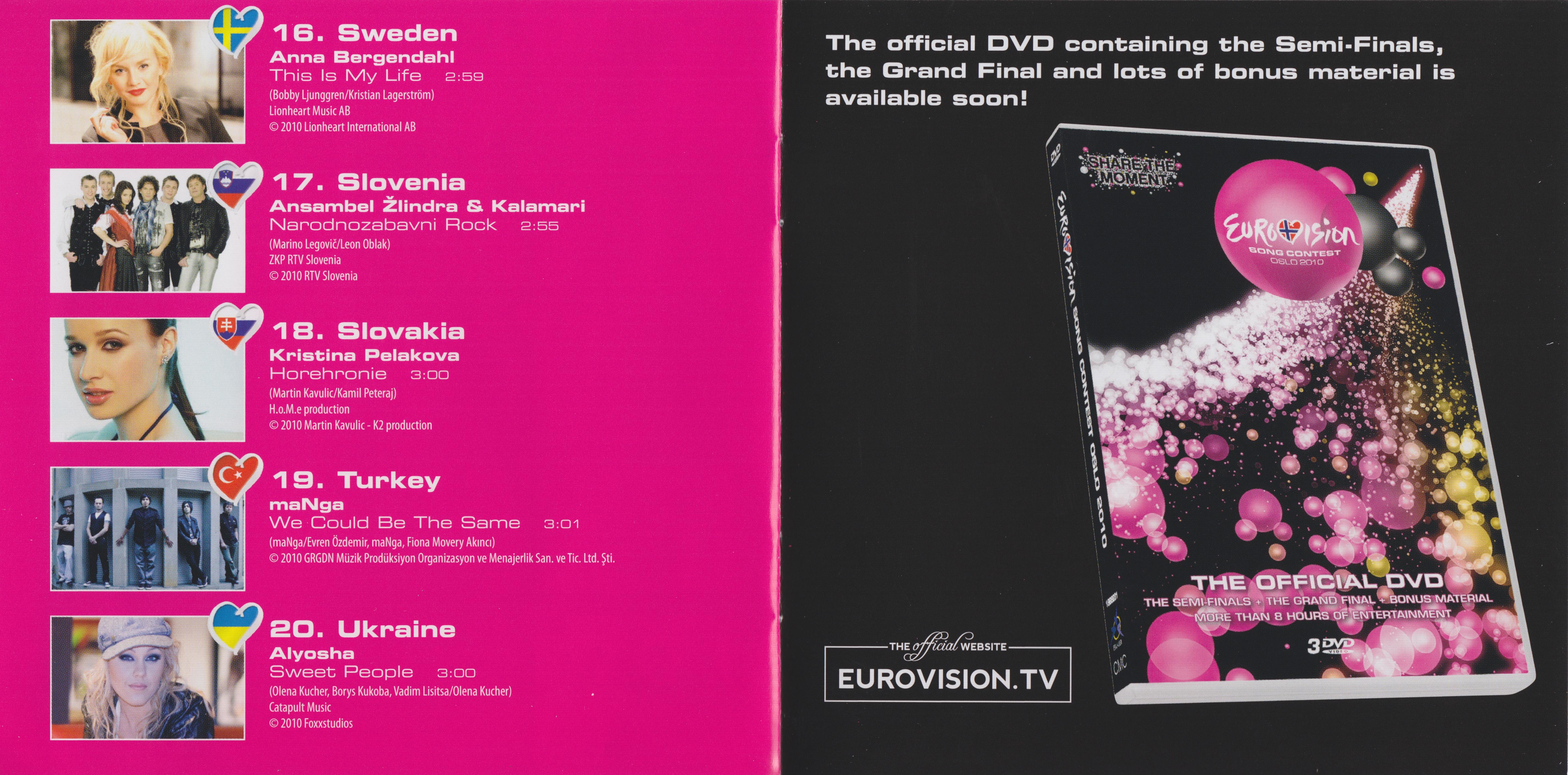 Eurovision Song Contest 2010; Oslo : Booklet 6